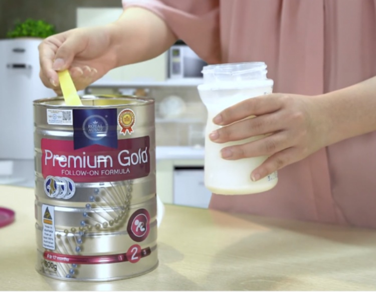 cách pha sữa Premium Gold